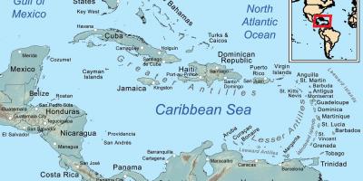 Belize haritası ve çevre Adaları