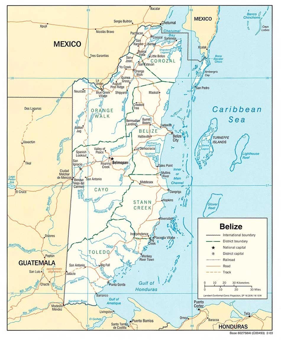 Belize nehirler göster
