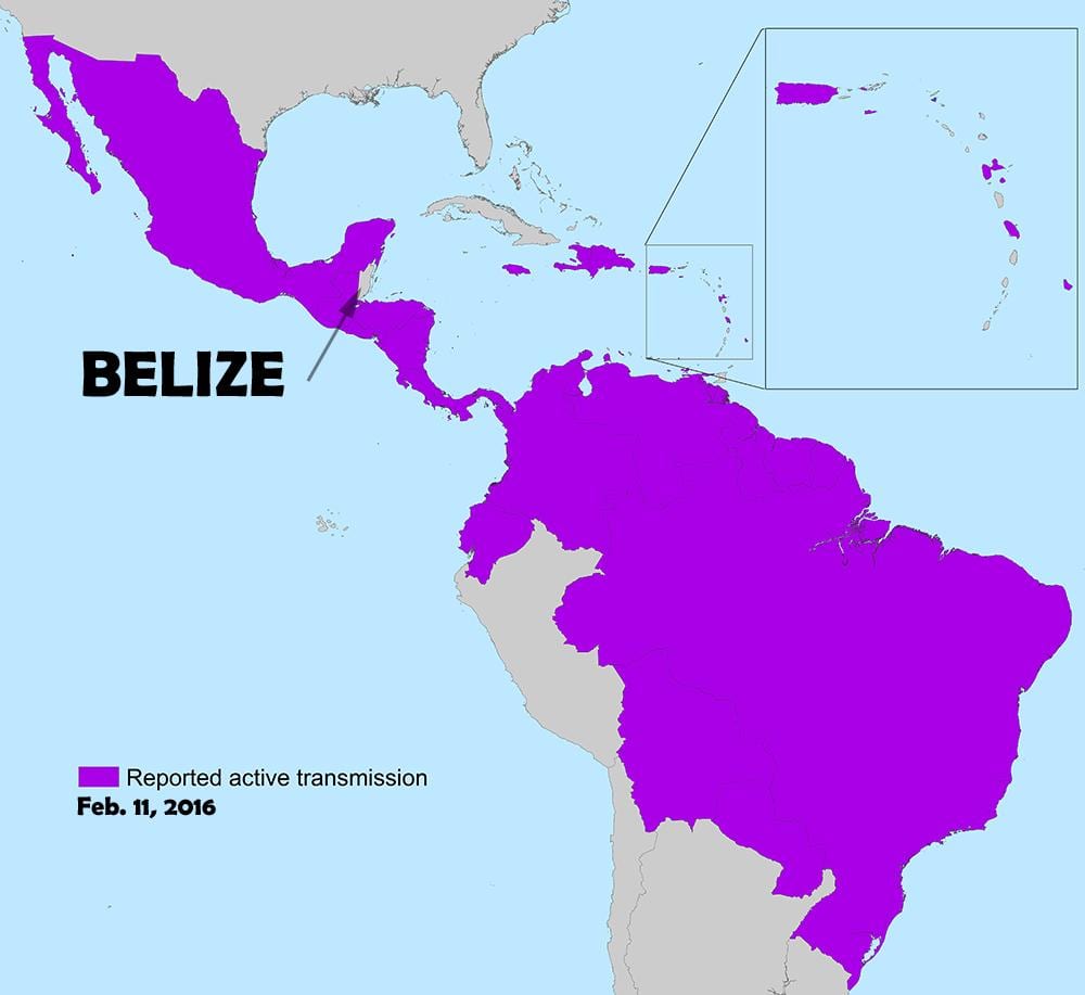Belize zika haritası 