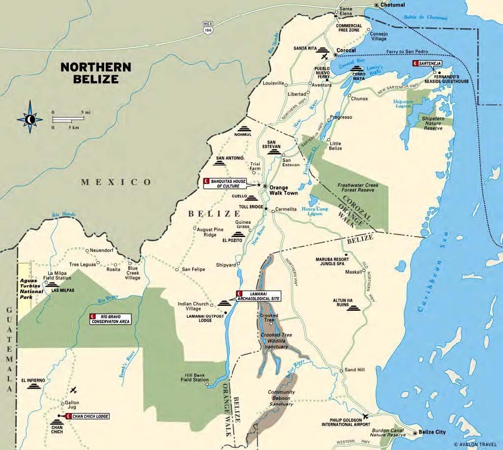 Sibun river haritası Belize