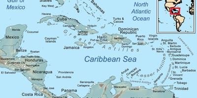 Belize haritası ve çevre Adaları