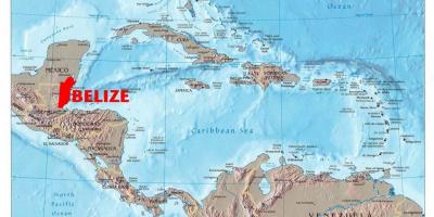 Belize Orta Amerika haritası 