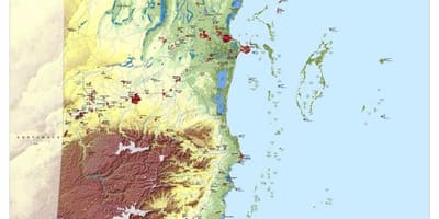 Topografik Belize göster 