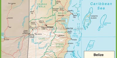 Belize karayolu haritası