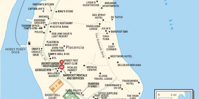 Placencia village, Belize haritası 
